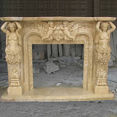Roman lady fireplace
